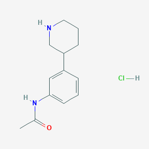 molecular formula C13H19ClN2O B2735556 N-(3-(哌啶-3-基)苯基)乙酰胺 HCl CAS No. 2409589-89-3