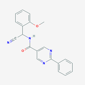 N-[Cyano-(2-methoxyphenyl)methyl]-2-phenylpyrimidine-5-carboxamide