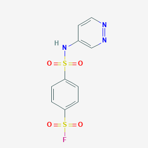 molecular formula C10H8FN3O4S2 B2735563 4-(Pyridazin-4-ylsulfamoyl)benzenesulfonyl fluoride CAS No. 2249226-27-3