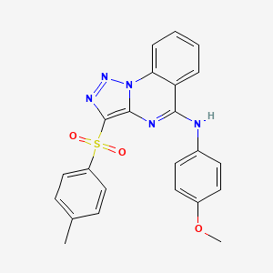 molecular formula C23H19N5O3S B2735568 N-(4-methoxyphenyl)-3-[(4-methylphenyl)sulfonyl][1,2,3]triazolo[1,5-a]quinazolin-5-amine CAS No. 899353-95-8