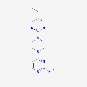molecular formula C16H23N7 B2735569 4-[4-(5-Ethylpyrimidin-2-yl)piperazin-1-yl]-N,N-dimethylpyrimidin-2-amine CAS No. 2415456-88-9