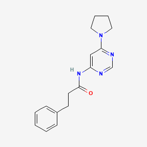 3-phenyl-N-(6-(pyrrolidin-1-yl)pyrimidin-4-yl)propanamide