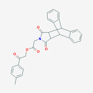 2-(4-Methylphenyl)-2-oxoethyl (16,18-dioxo-17-azapentacyclo[6.6.5.0~2,7~.0~9,14~.0~15,19~]nonadeca-2,4,6,9,11,13-hexaen-17-yl)acetate (non-preferred name)