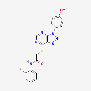 N-(2-fluorophenyl)-2-[3-(4-methoxyphenyl)triazolo[4,5-d]pyrimidin-7-yl]sulfanylacetamide