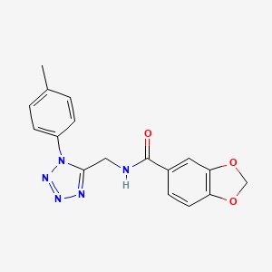 N-((1-(p-tolyl)-1H-tetrazol-5-yl)methyl)benzo[d][1,3]dioxole-5-carboxamide
