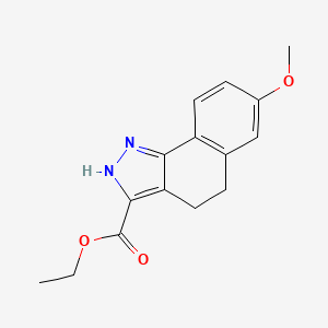 molecular formula C15H16N2O3 B2735639 Ethyl 7-methoxy-2H,4H,5H-benzo[g]indazole-3-carboxylate CAS No. 1264039-47-5