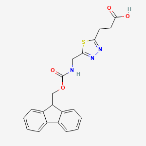 3-[5-[(9H-Fluoren-9-ylmethoxycarbonylamino)methyl]-1,3,4-thiadiazol-2-yl]propanoic acid