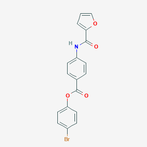 molecular formula C18H12BrNO4 B273565 4-Bromophenyl 4-(2-furoylamino)benzoate 