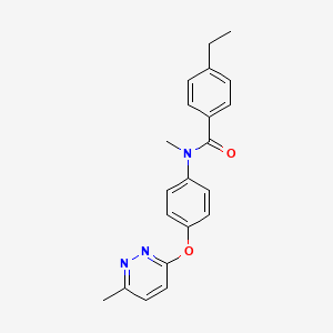 molecular formula C21H21N3O2 B2735650 4-乙基-N-甲基-N-(4-((6-甲基吡啶-3-基)氧基)苯基)苯甲酰胺 CAS No. 1207021-00-8