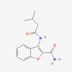 molecular formula C14H16N2O3 B2735652 3-(3-甲基丁酰氨基)-1-苯并呋喃-2-甲酰胺 CAS No. 886949-23-1