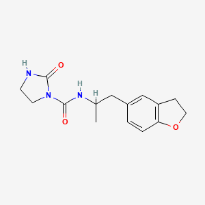 molecular formula C15H19N3O3 B2735654 N-(1-(2,3-二氢苯并呋喃-5-基)丙酰基)-2-氧代咪唑烷-1-甲酸胺 CAS No. 2034574-28-0
