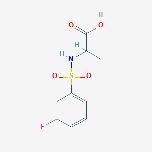molecular formula C9H10FNO4S B2735658 ((3-氟苯基)磺酰)丙氨酸 CAS No. 1160933-45-8