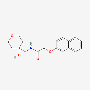 molecular formula C18H21NO4 B2735659 N-((4-hydroxytetrahydro-2H-pyran-4-yl)methyl)-2-(naphthalen-2-yloxy)acetamide CAS No. 1351641-87-6