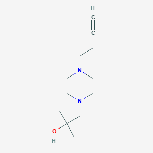 molecular formula C12H22N2O B2735661 1-(4-But-3-ynylpiperazin-1-yl)-2-methylpropan-2-ol CAS No. 1490049-83-6