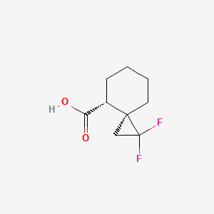 molecular formula C9H12F2O2 B2735676 (3S,8R)-2,2-二氟螺[2.5]辛烷-8-甲酸 CAS No. 2287236-41-1