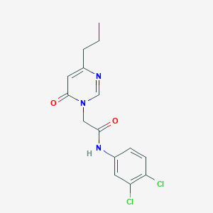 molecular formula C15H15Cl2N3O2 B2735680 N-(3,4-二氯苯基)-2-(6-氧代-4-丙基嘧啶-1(6H)-基)乙酰胺 CAS No. 1171711-05-9