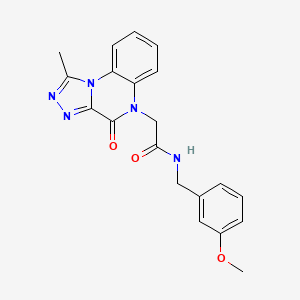 molecular formula C20H19N5O3 B2735682 N-(3-methoxybenzyl)-2-(1-methyl-4-oxo[1,2,4]triazolo[4,3-a]quinoxalin-5(4H)-yl)acetamide CAS No. 1260930-87-7