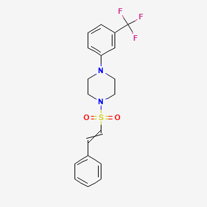 molecular formula C19H19F3N2O2S B2735716 1-(2-Phenylethenesulfonyl)-4-[3-(trifluoromethyl)phenyl]piperazine CAS No. 379699-03-3