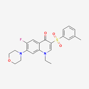 molecular formula C22H23FN2O4S B2735760 1-ethyl-6-fluoro-7-morpholino-3-(m-tolylsulfonyl)quinolin-4(1H)-one CAS No. 892784-39-3