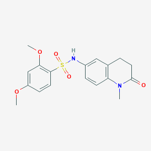 molecular formula C18H20N2O5S B2735765 2,4-dimethoxy-N-(1-methyl-2-oxo-1,2,3,4-tetrahydroquinolin-6-yl)benzenesulfonamide CAS No. 922058-67-1