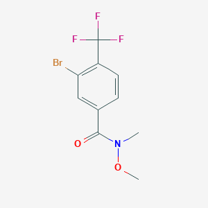 molecular formula C10H9BrF3NO2 B2735768 3-溴-N-甲氧基-N-甲基-4-(三氟甲基)苯甲酰胺 CAS No. 1820664-98-9