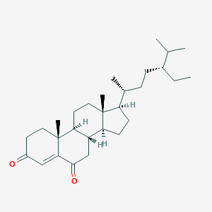 molecular formula C29H46O2 B027358 (8S,9S,10R,13R,14S,17R)-17-[(2R,5R)-5-乙基-6-甲基庚烷-2-基]-10,13-二甲基-2,7,8,9,11,12,14,15,16,17-十氢-1H-环戊[a]菲并菲-3,6-二酮 CAS No. 23670-94-2