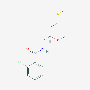 molecular formula C13H18ClNO2S B2735832 2-Chloro-N-(2-methoxy-4-methylsulfanylbutyl)benzamide CAS No. 2309570-55-4
