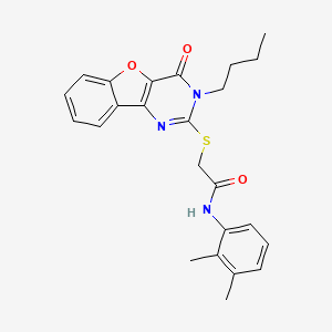 molecular formula C24H25N3O3S B2735843 2-[(3-butyl-4-oxo-3,4-dihydro[1]benzofuro[3,2-d]pyrimidin-2-yl)sulfanyl]-N-(2,3-dimethylphenyl)acetamide CAS No. 899982-10-6
