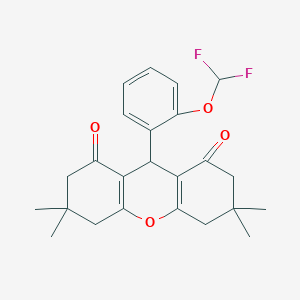 molecular formula C24H26F2O4 B273586 9-[2-(difluoromethoxy)phenyl]-3,3,6,6-tetramethyl-3,4,5,6,7,9-hexahydro-1H-xanthene-1,8(2H)-dione 