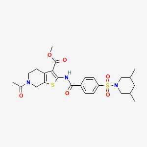 Methyl 6-acetyl-2-(4-((3,5-dimethylpiperidin-1-yl)sulfonyl)benzamido)-4,5,6,7-tetrahydrothieno[2,3-c]pyridine-3-carboxylate
