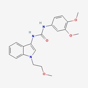 molecular formula C20H23N3O4 B2735863 1-(3,4-dimethoxyphenyl)-3-(1-(2-methoxyethyl)-1H-indol-3-yl)urea CAS No. 941902-70-1