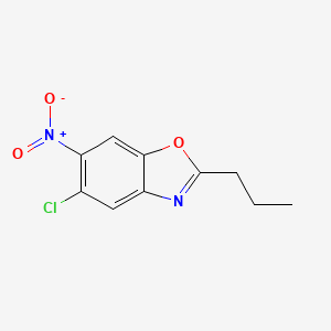 molecular formula C10H9ClN2O3 B2735864 5-Chloro-6-nitro-2-propyl-1,3-benzoxazole CAS No. 861211-71-4
