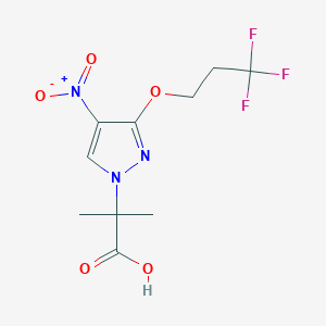 2-methyl-2-[4-nitro-3-(3,3,3-trifluoropropoxy)-1H-pyrazol-1-yl]propanoic acid