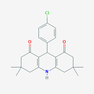 molecular formula C23H26ClNO2 B273587 9-(4-Chlorophenyl)-3,3,6,6-tetramethyl-3,4,6,7,9,10-hexahydro-1,8(2H,5H)-acridinedione 