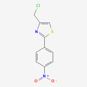 molecular formula C10H7ClN2O2S B2735871 4-(Chloromethyl)-2-(4-nitrophenyl)-1,3-thiazole CAS No. 4771-32-8