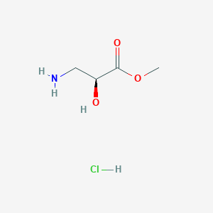 molecular formula C4H10ClNO3 B2735887 (S)-methyl 3-amino-2-hydroxypropanoate hydrochloride CAS No. 72185-81-0