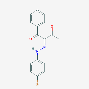 molecular formula C16H13BrN2O2 B273589 (2Z)-2-[(4-bromophenyl)hydrazinylidene]-1-phenylbutane-1,3-dione 