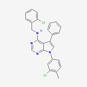 molecular formula C26H20Cl2N4 B2735898 7-(3-chloro-4-methylphenyl)-N-(2-chlorobenzyl)-5-phenyl-7H-pyrrolo[2,3-d]pyrimidin-4-amine CAS No. 477229-57-5