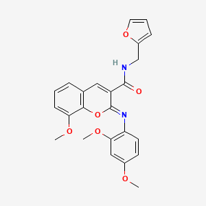 molecular formula C24H22N2O6 B2735916 (2Z)-2-[(2,4-dimethoxyphenyl)imino]-N-(2-furylmethyl)-8-methoxy-2H-chromene-3-carboxamide CAS No. 1164500-45-1