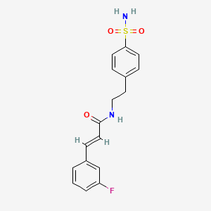 molecular formula C17H17FN2O3S B2735929 (2E)-3-(3-fluorophenyl)-N-[2-(4-sulfamoylphenyl)ethyl]prop-2-enamide CAS No. 785709-61-7