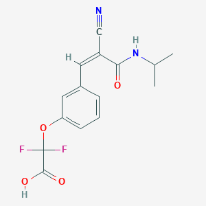 2-[3-[(Z)-2-cyano-3-oxo-3-(propan-2-ylamino)prop-1-enyl]phenoxy]-2,2-difluoroacetic acid