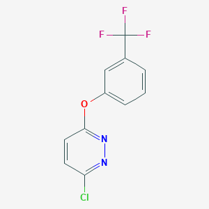 molecular formula C11H6ClF3N2O B273595 6-Chloro-3-pyridazinyl 3-(trifluoromethyl)phenyl ether 