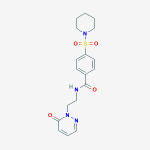 N-(2-(6-oxopyridazin-1(6H)-yl)ethyl)-4-(piperidin-1-ylsulfonyl)benzamide