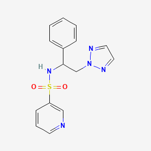 N-(1-phenyl-2-(2H-1,2,3-triazol-2-yl)ethyl)pyridine-3-sulfonamide