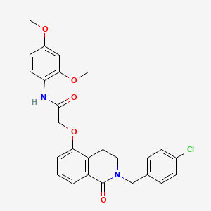 2-((2-(4-chlorobenzyl)-1-oxo-1,2,3,4-tetrahydroisoquinolin-5-yl)oxy)-N-(2,4-dimethoxyphenyl)acetamide
