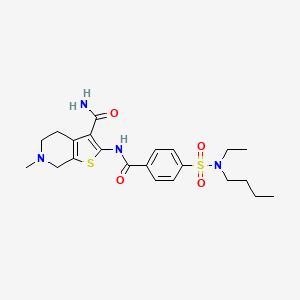 2-(4-(N-butyl-N-ethylsulfamoyl)benzamido)-6-methyl-4,5,6,7-tetrahydrothieno[2,3-c]pyridine-3-carboxamide