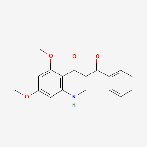 molecular formula C18H15NO4 B2735967 (4-Hydroxy-5,7-dimethoxyquinolin-3-yl)(phenyl)methanone CAS No. 769972-63-6