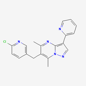 6-[(6-Chloro-3-pyridinyl)methyl]-5,7-dimethyl-3-(2-pyridinyl)pyrazolo[1,5-a]pyrimidine