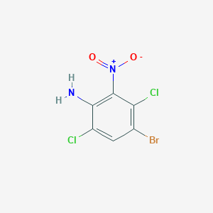 molecular formula C6H3BrCl2N2O2 B2735971 4-溴-3,6-二氯-2-硝基苯胺 CAS No. 1351802-17-9