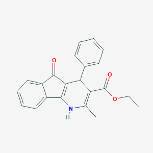 molecular formula C22H19NO3 B273598 ethyl 2-methyl-5-oxo-4-phenyl-4,5-dihydro-1H-indeno[1,2-b]pyridine-3-carboxylate 